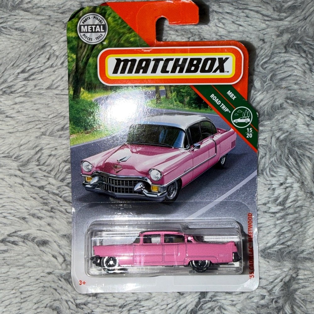 Matchbox '55 Cadillac Fleetwood Car New Bent Card
